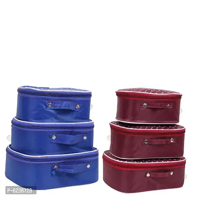 Combo Pack of 6 Fashionable High Quality Vanity Box Cosmetic Box, Storage Case, Bangle Box Vanity Box-thumb0
