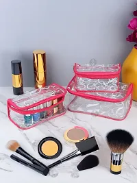 Pack of 3 GQ Printed Vanity Pouch Makeup Box, Cosmetic Box, Makeup Organizer-thumb1