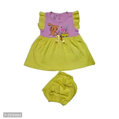 Kids wear for Girls Frock and Pant 100% Cotton Baby Wear.-thumb0