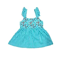 Kinder choice Girl Sleeveless Short Cotton Printed Party Frock-thumb2