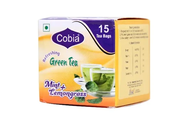 Cobia Green Tea (Mint+ Lemongrass) 15 tea bags