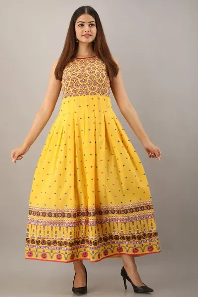 Stylish Rayon Printed Dress for Women