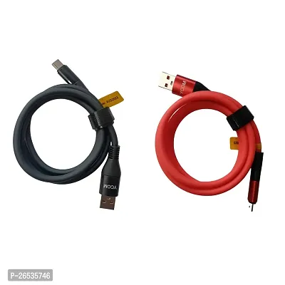 Top Selling Type C and Type B Data Cables Pack Of 2