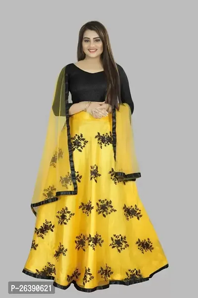 Stylish Yellow Art Silk Embellished Lehenga Choli Set For Women-thumb0