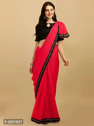 Stylish Women Georgette Saree with Blouse Piece
