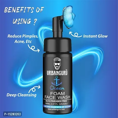 Ocean Foam Face Wash (100 ml)Beard OIl (30ml)scrub(100gm)-thumb3
