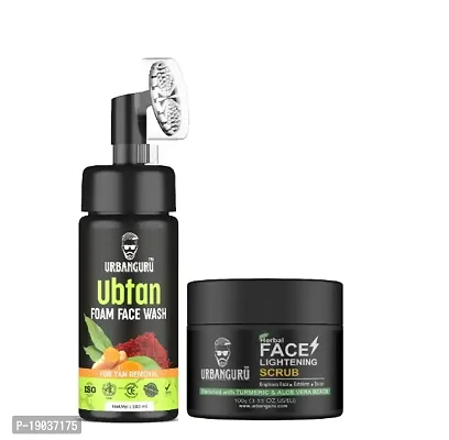 URBANGURU Mans Ubtan  Face Wash for All Skin Type with Turmeric  Saffr  Face Lightening Scrub (100 gm) Sulphate  Paraben Free