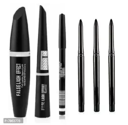 Best Quality 3 in 1 Eyebrow Pencil, Eyeliner, Mascara And 3 Piece Smudge And Waterproof Kajal