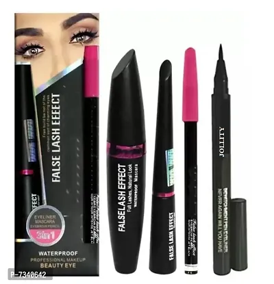 Best Quality 3 in 1 (Eyebrow Pencil, Eyeliner, Mascara)  Deep Black Scatch Eyeliner-thumb0