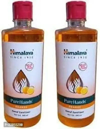 Himalaya Pure Hand Orange Germ Kill Hand Sanitizer Bottle 500 ML (Pack Of 2)
