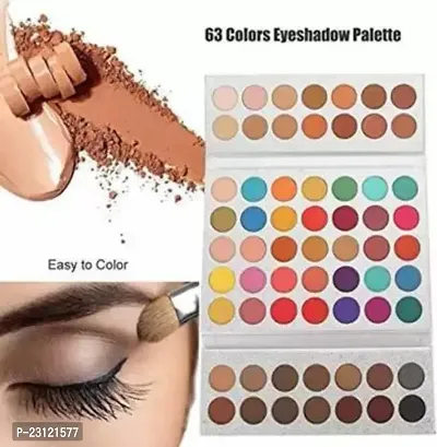 Premium Quality Glazed 63 Color Eye Shadow(Multicolor)-thumb2
