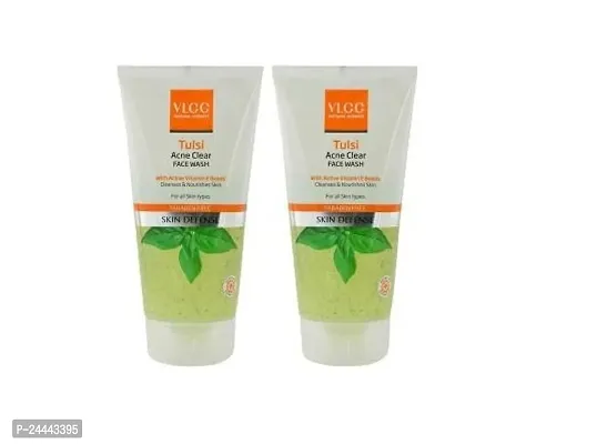 VLCC Tulsi Acne Clear Premium Facewash Combo Pack of 2 (150 ml X 2) Face Wash