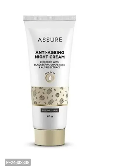 Assure Anti Aging Night Cream Enriched With Blackberry Grape Seed  Algae Extract For Dry Skin 60 g-thumb0