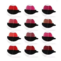 12 Pcs Apple Shape Waterproof Lazy Lipstick Sets for Women Matte Lip Color Set Easy to Use Hydrating Smooth Soft Lipsticks Long-Lasting-thumb1