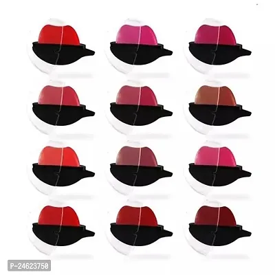 12 Pcs Apple Shape Waterproof Lazy Lipstick Sets for Women Matte Lip Color Set Easy to Use Hydrating Smooth Soft Lipsticks Long-Lasting-thumb2