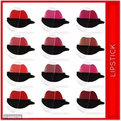 Apple shape Quick Matte lipsticks combo of 12 different colors