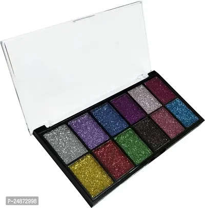 Premium Quality  Ultra Pigmented 12 Shades Glitter Sand Eye Shadow