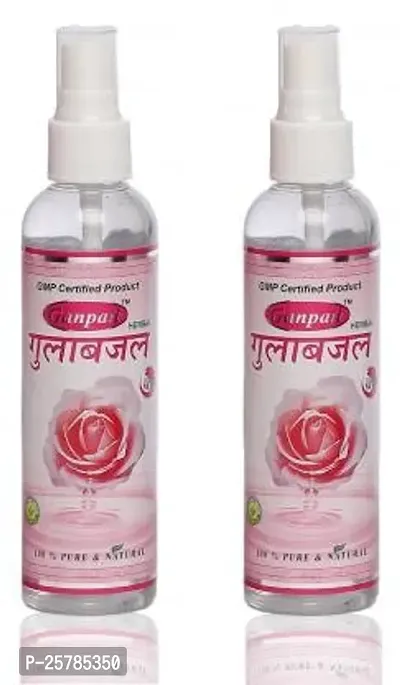 GANPATI HERBAL Rose Water Spray Set of 2 Men  Women  (100 ml)(Pack Of 2)-thumb0