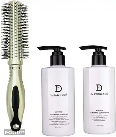 Hair Salon Professional Hair Comb  De Fabulous Age Reviver Hair Shine Shampoo  Conditioner 500 ML-thumb0