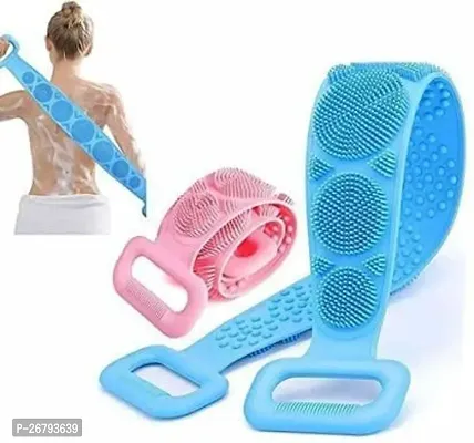 Silicone Back Scrubber Belt Soft Body Massage Cleaning Exfoliating Bath Brush