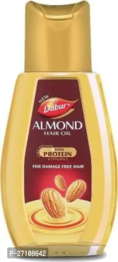 Dabur Almond Hair Oil with Almonds  Soya Protein and Vitamin E for Non Sticky Damage free Hair - 500 ml-thumb0