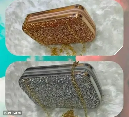 Classy Sequined Clutches for Women, Pack of 2
