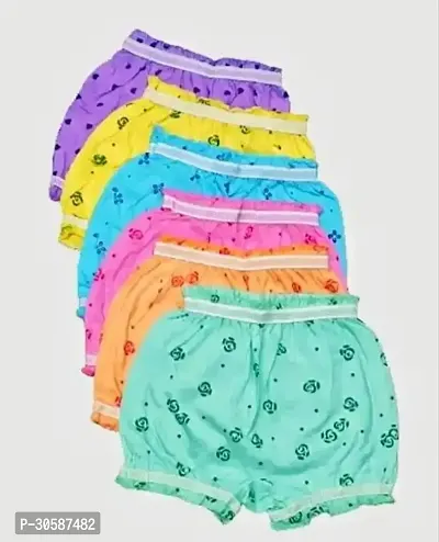 Stylish Multicoloured Cotton Printed Panty For Girls Pack of 6-thumb0