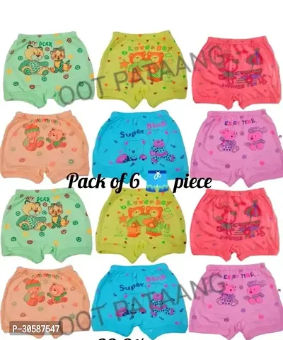 Stylish Multicoloured Cotton Printed Panty For Girls Pack of 12-thumb0