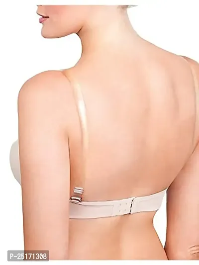 eDESIRE 8-Pair (16 pcs) Invisible Clear Shoulder Transparent Bra Straps (Pack of 8 Pair)-thumb2