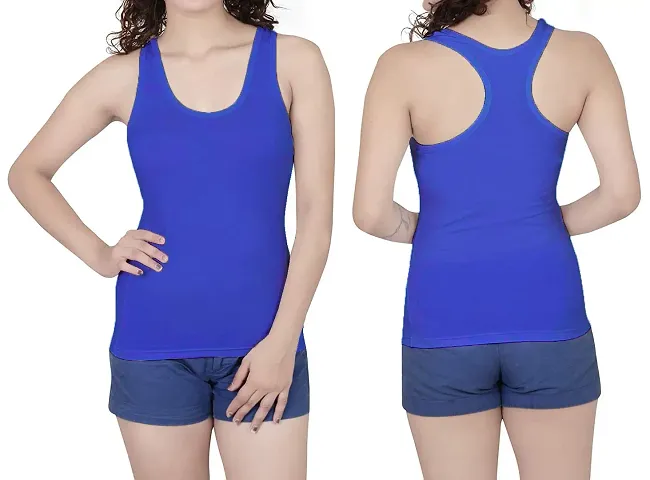 eDESIRE Cotton T-Back Racerback Tank Top Slip for Women & Girls, Free Size (28 to 36 Inch)