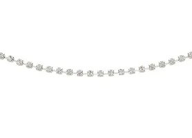Crystal White Silver Plated, 39 Inch Kamarband Belly Chain for Women and Girls-thumb4