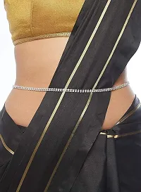 Belly Chain Kamarband Body Waist Chain Silver Plated 2-Line Waist Hip Belt For Women and Girls-thumb2