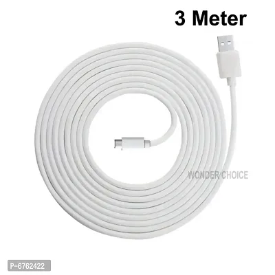3 Meter Long 2.4Amp Fast Charging Cable Data Transfer Micro USB Cable-thumb0