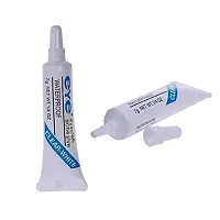Combo of Clear Tone Waterproof False Eyelashes Makeup Adhesive Eye Lash Glue - (Pack of 3)-thumb1