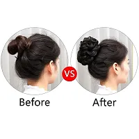 1PCS Messy Bun Hair Piece Hair Extension With Elastic Rubber Band Hairpiece Synthetic Hair Scrunchies Hair Piece for Women Girls Color Natural Black-thumb4