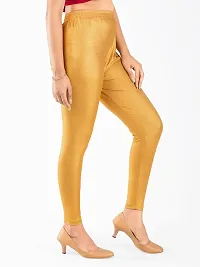 Shiny Light Golden Shining Shimmer Leggings for Women  Girls | Shiny Golden Pants Legging-thumb1
