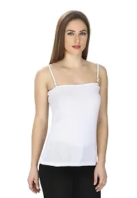 Women's Cotton Camisole Slip Detachable /Removable Straps Strapless Spaghetti Inner Wear Tank Top Combo Camisole-thumb2