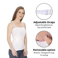 Women's Cotton Camisole Slip Detachable /Removable Straps Strapless Spaghetti Inner Wear Tank Top Combo Camisole-thumb4