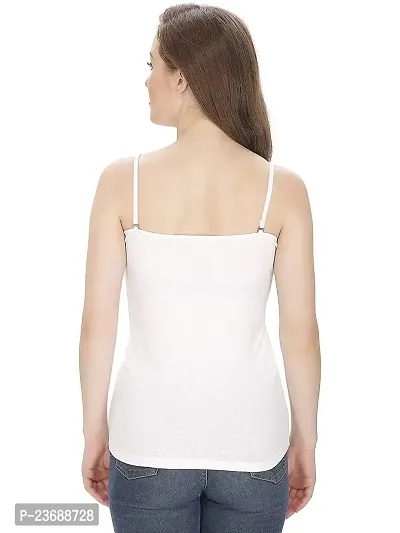 Women's Cotton Camisole Slip Detachable /Removable Straps Strapless Spaghetti Inner Wear Tank Top Camisole-thumb3