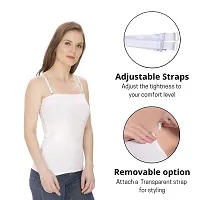 Women's Cotton Camisole Slip Detachable /Removable Straps Strapless Spaghetti Inner Wear Tank Top Camisole-thumb3