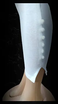 Cotton Lycra Super Stretchable Cigarette Potli Design Jegging Pant Comfort Fit Ladies Leggings Trouser Pants -(White)-thumb4