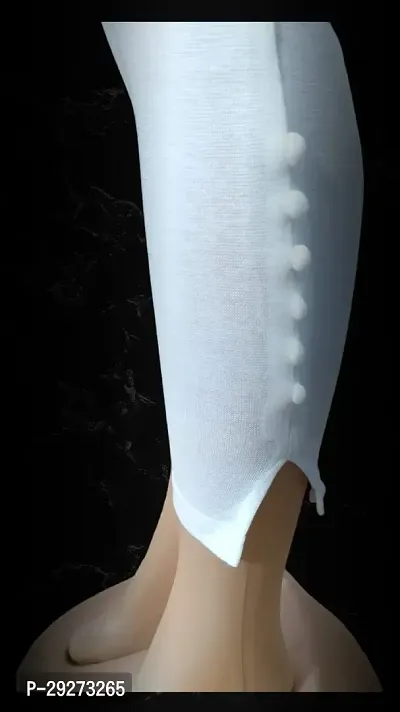 Cotton Lycra Super Stretchable Cigarette Potli Design Jegging Pant Comfort Fit Ladies Leggings Trouser Pants -(White)-thumb5