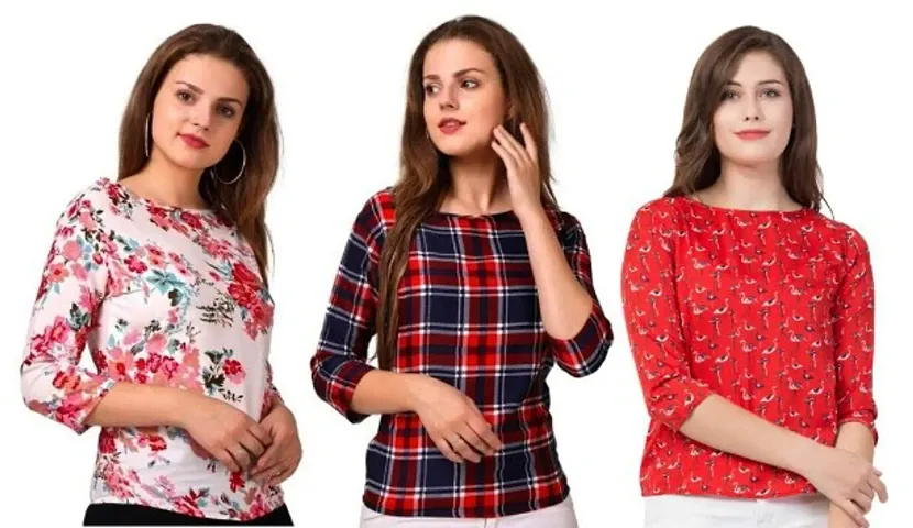 Trendy Casual wear Top Combo of 3