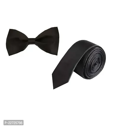 BOW AND TIE COMBO (BLACK)-thumb0