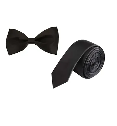 BOW AND TIE COMBO (BLACK)
