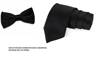 BOW AND TIE COMBO (BLACK)-thumb1