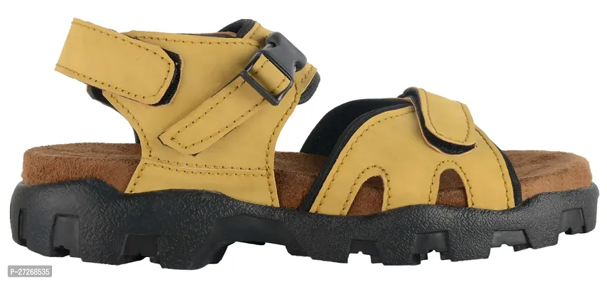 Stylish Yellow Synthetic Solid Comfort Sandals For Men-thumb0