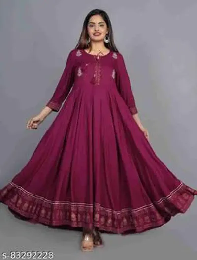 Indo western Bollywood Rayon Gown