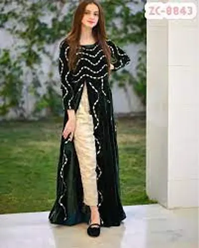 Bollywood Style Cotton Silk Ethnic Gowns 