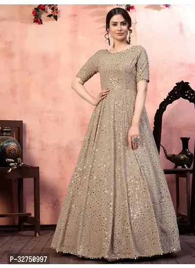 Blend Stitched Anarkali Gown-thumb0